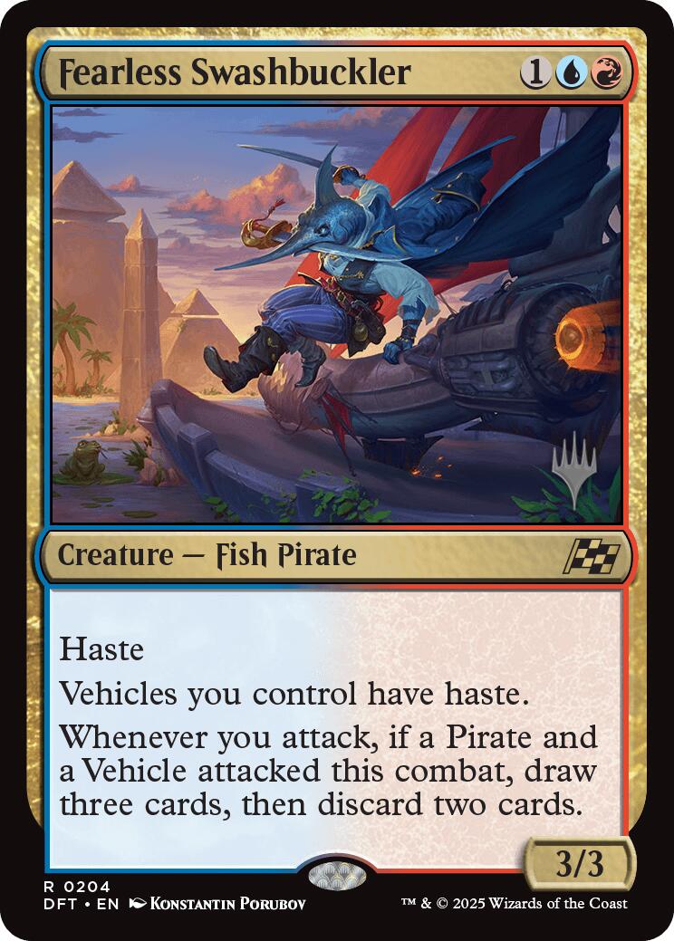 Fearless Swashbuckler (Promo Pack) [Aetherdrift Promos] | The CG Realm