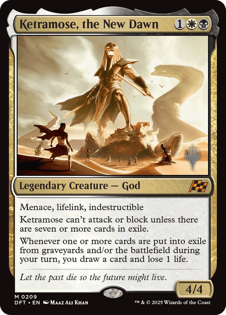 Ketramose, the New Dawn (Promo Pack) [Aetherdrift Promos] | The CG Realm