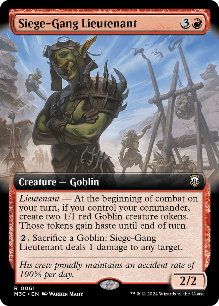 Siege-Gang Lieutenant (Extended Art) [Modern Horizons 3 Commander] | The CG Realm