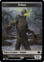 Zombie // Cat (003) Double-Sided Token [Dominaria Remastered Tokens] | The CG Realm