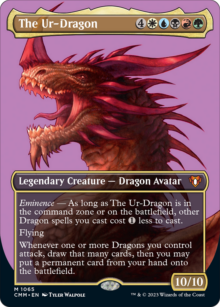 The Ur-Dragon (Borderless Textured Foil Frame Break) [Commander Masters] | The CG Realm