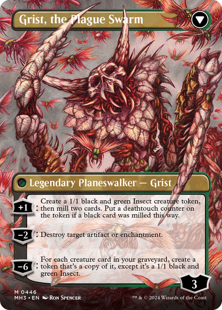 Grist, Voracious Larva // Grist, the Plague Swarm (Borderless) [Modern Horizons 3] | The CG Realm