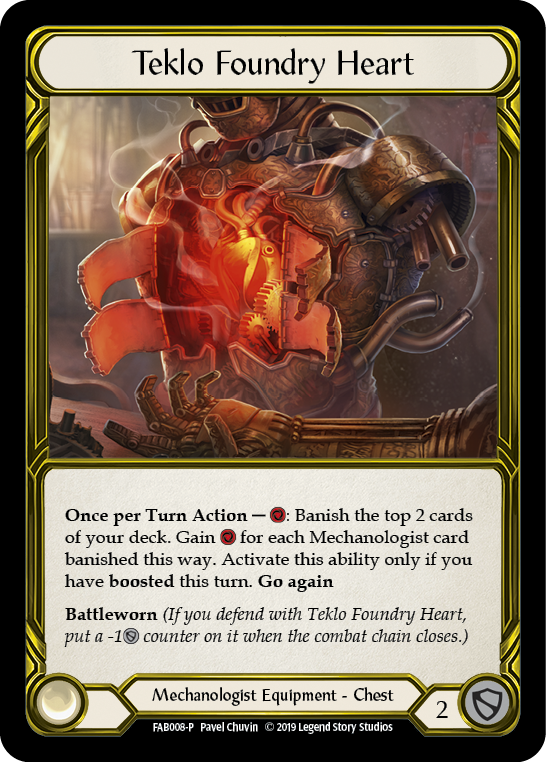 Teklo Foundry Heart [FAB008-P] (Promo)  1st Edition Cold Foil - Golden | The CG Realm