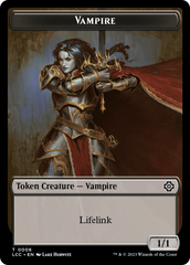 Vampire (0006) // Vampire Demon Double-Sided Token [The Lost Caverns of Ixalan Commander Tokens] | The CG Realm