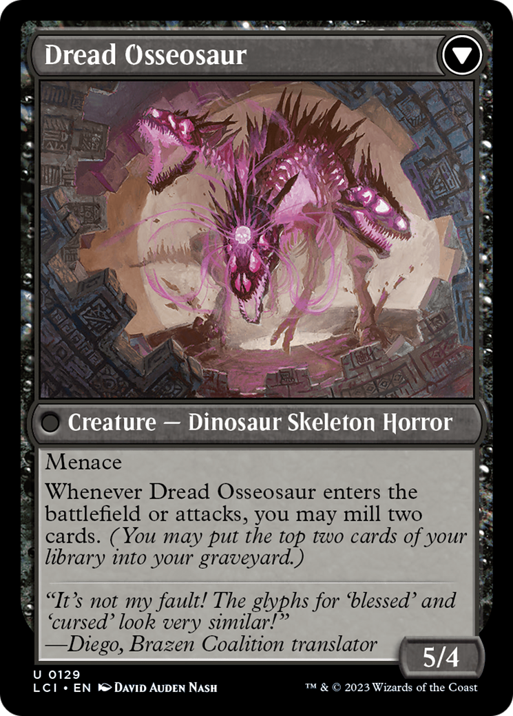 Visage of Dread // Dread Osseosaur [The Lost Caverns of Ixalan] | The CG Realm