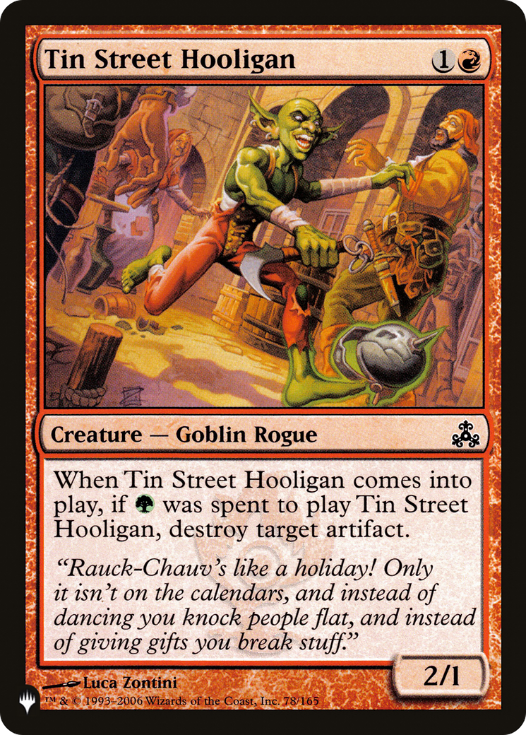 Tin Street Hooligan [The List Reprints] | The CG Realm