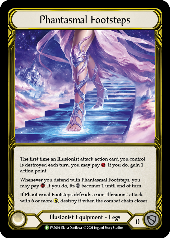 Phantasmal Footsteps (Golden) [FAB019] (Promo)  Cold Foil | The CG Realm