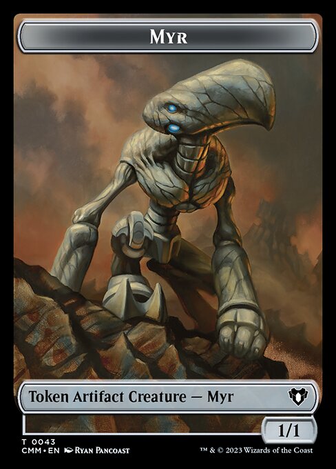 Soldier // Myr Double-Sided Token [Commander Masters Tokens] | The CG Realm