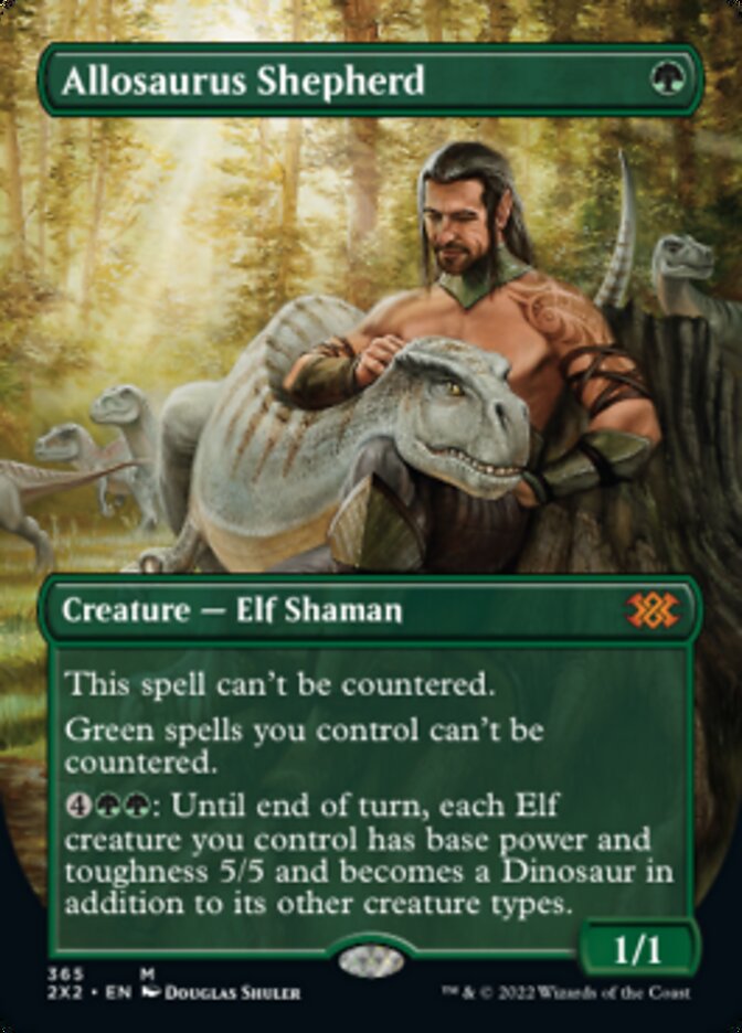 Allosaurus Shepherd (Borderless Alternate Art) [Double Masters 2022] | The CG Realm