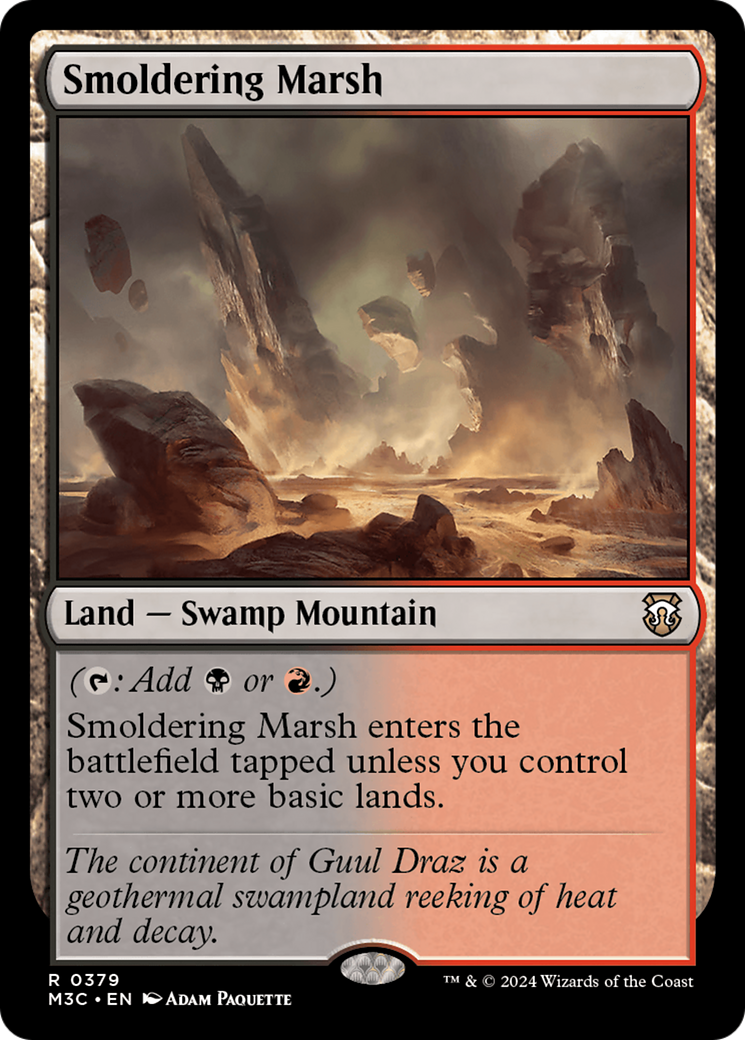 Smoldering Marsh (Ripple Foil) [Modern Horizons 3 Commander] | The CG Realm