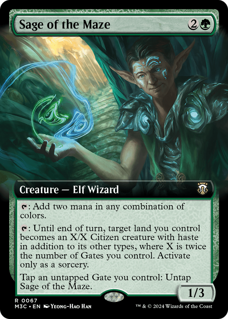 Sage of the Maze (Extended Art) (Ripple Foil) [Modern Horizons 3 Commander] | The CG Realm