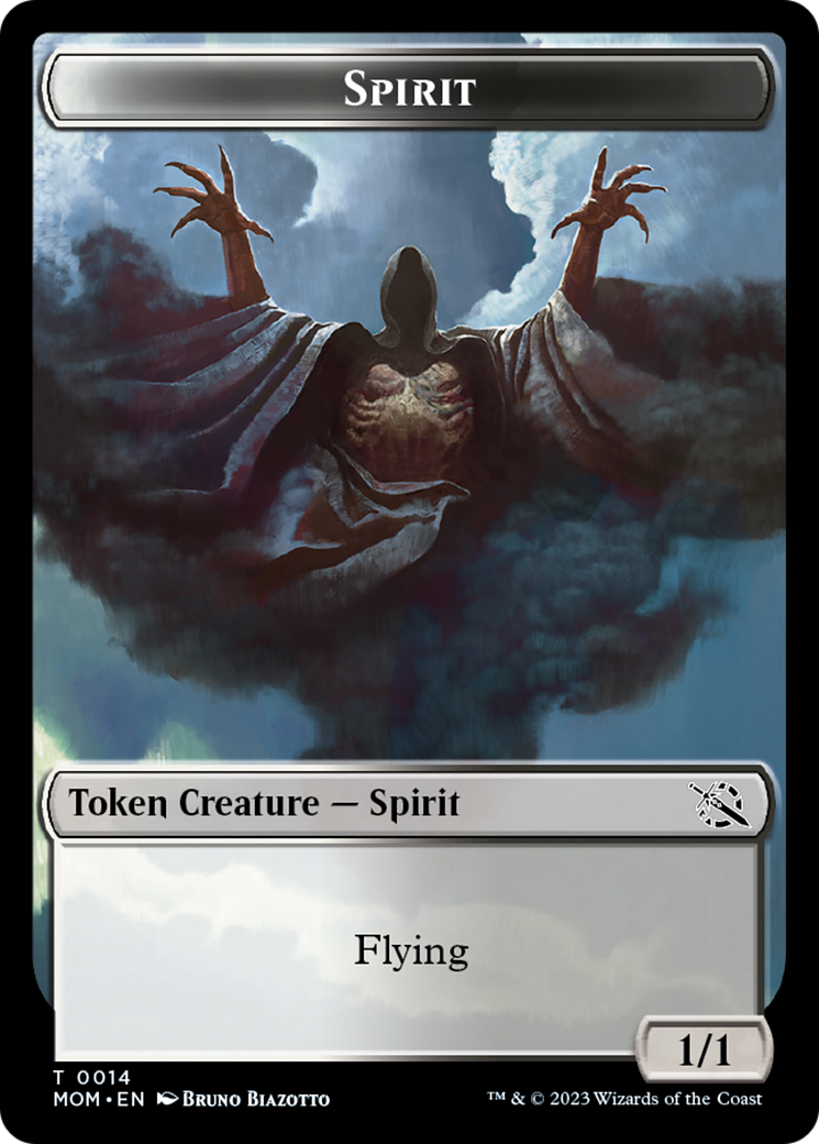 Treasure (20) // Spirit (14) Double-Sided Token [March of the Machine Tokens] | The CG Realm