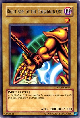 Right Arm of the Forbidden One [RP01-EN019] Rare | The CG Realm