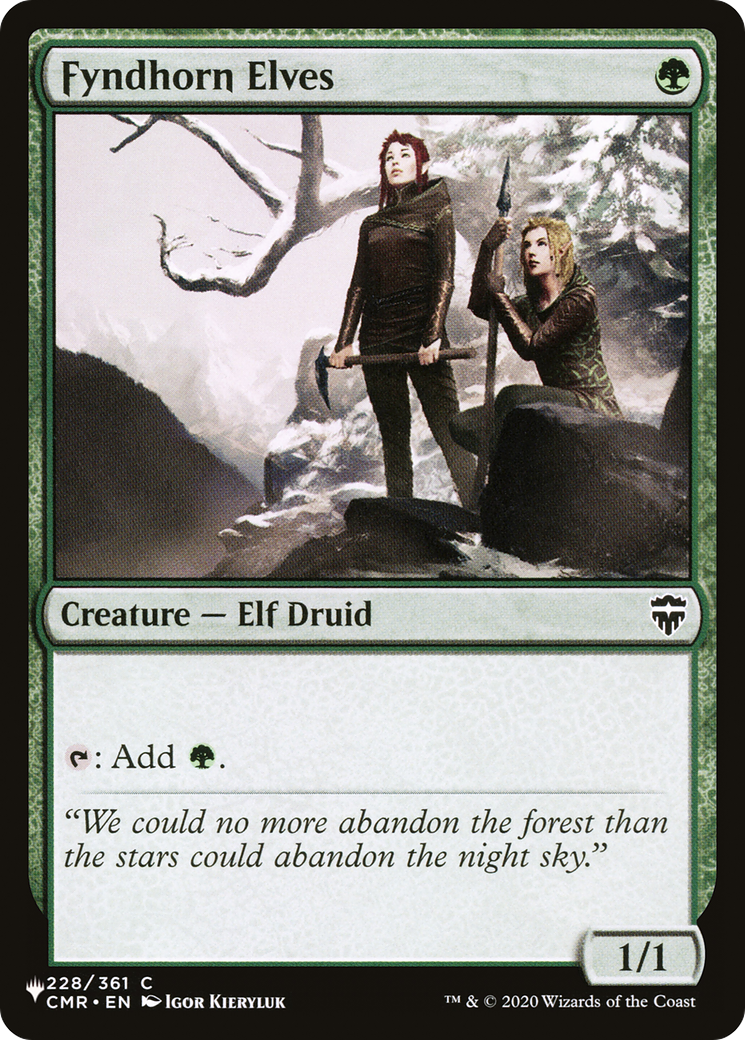 Fyndhorn Elves [The List Reprints] | The CG Realm