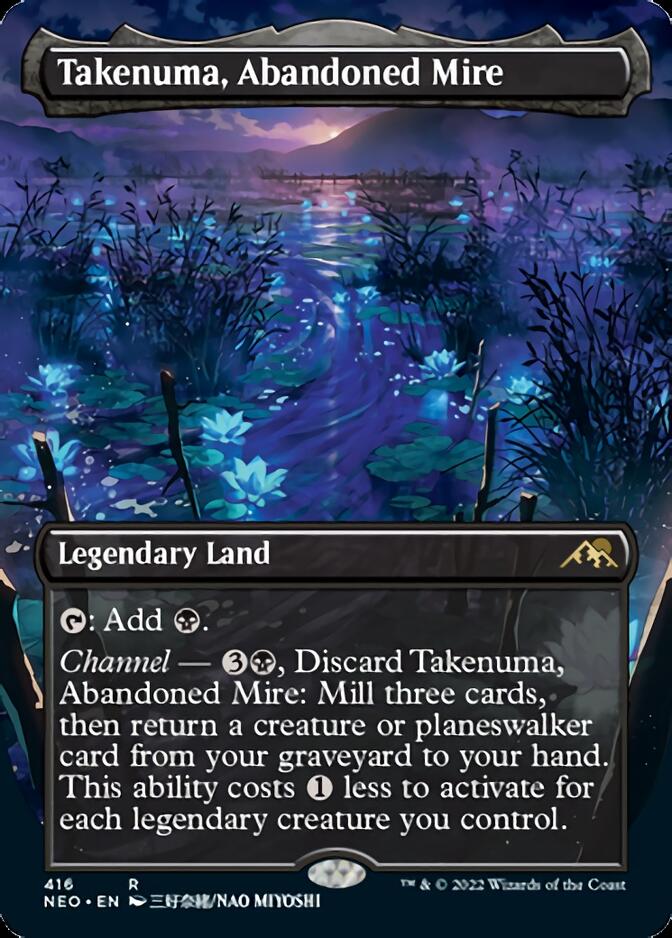 Takenuma, Abandoned Mire (Borderless Alternate Art) [Kamigawa: Neon Dynasty] | The CG Realm