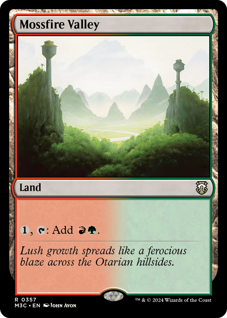 Mossfire Valley (Ripple Foil) [Modern Horizons 3 Commander] | The CG Realm