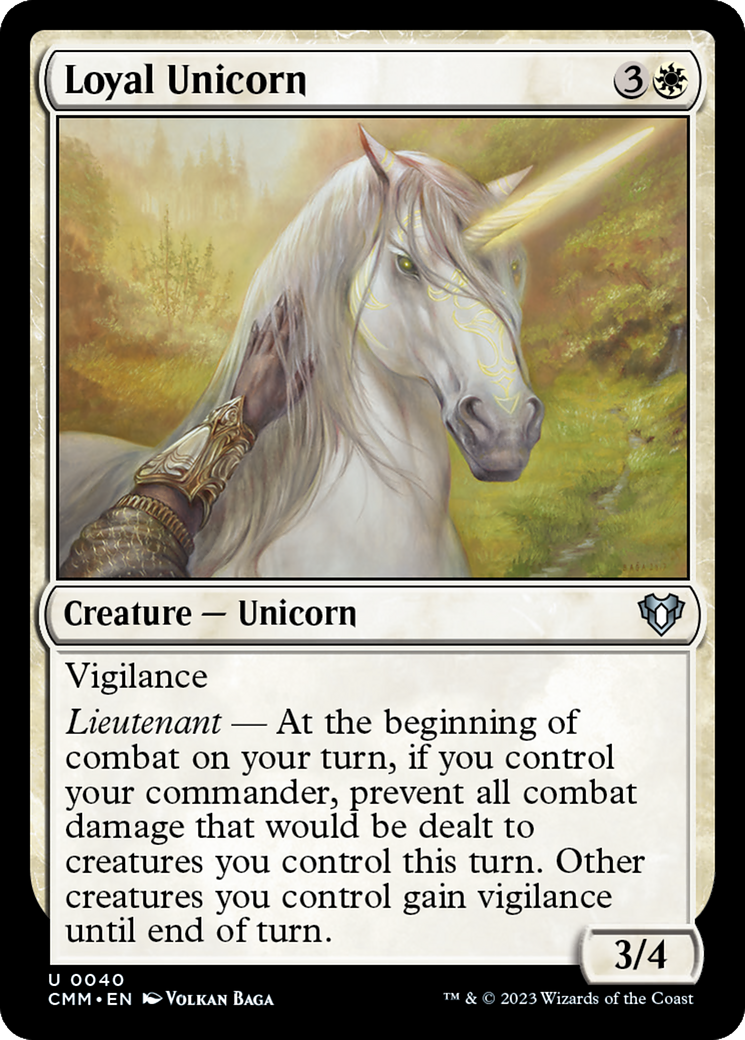 Loyal Unicorn [Commander Masters] | The CG Realm