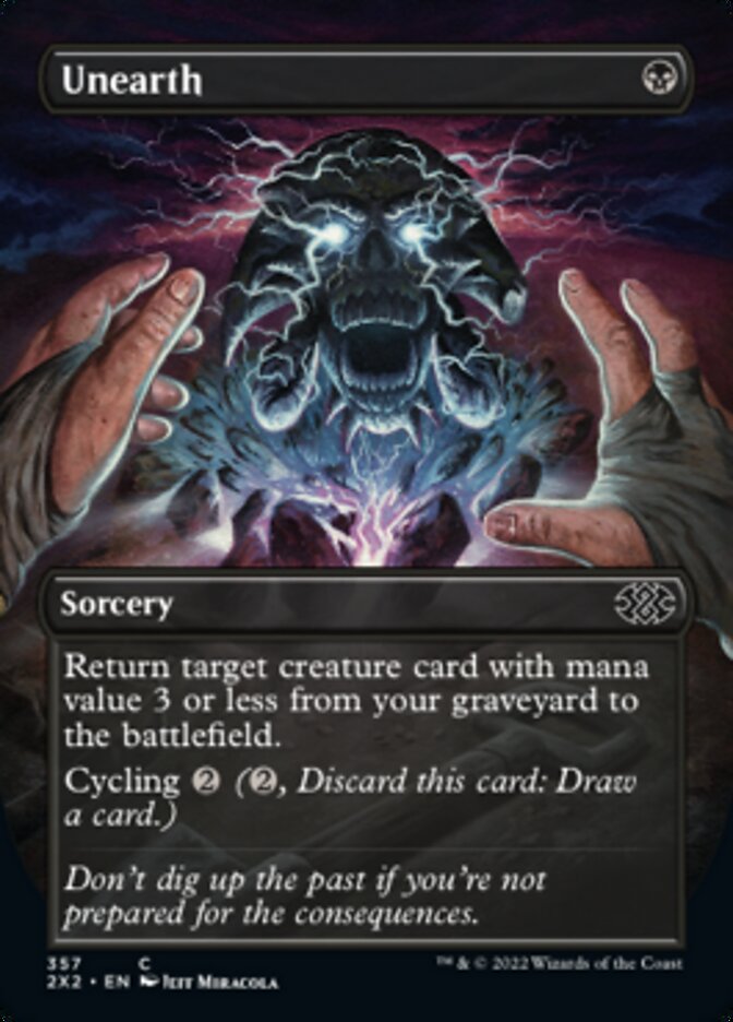 Unearth (Borderless Alternate Art) [Double Masters 2022] | The CG Realm