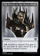 Soldier // Emblem - Ob Nixilis of the Black Oath Double-Sided Token [Commander Masters Tokens] | The CG Realm