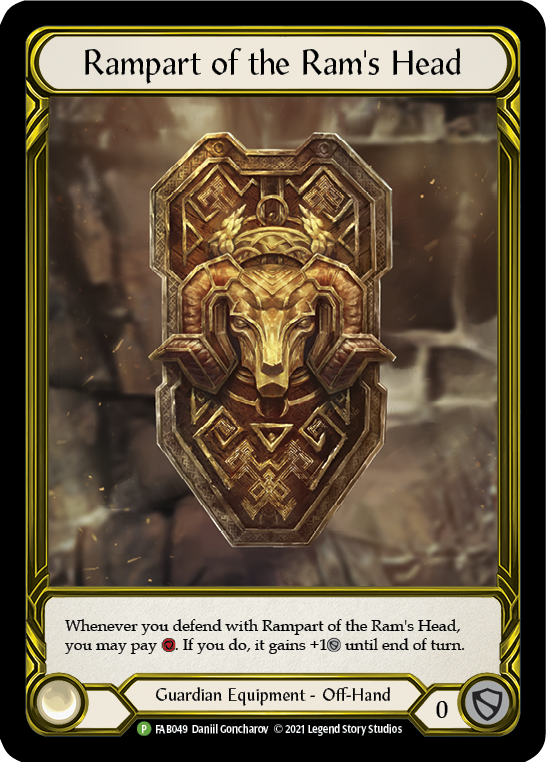 Rampart of the Ram's Head (Golden) [FAB049] (Promo)  Cold Foil | The CG Realm