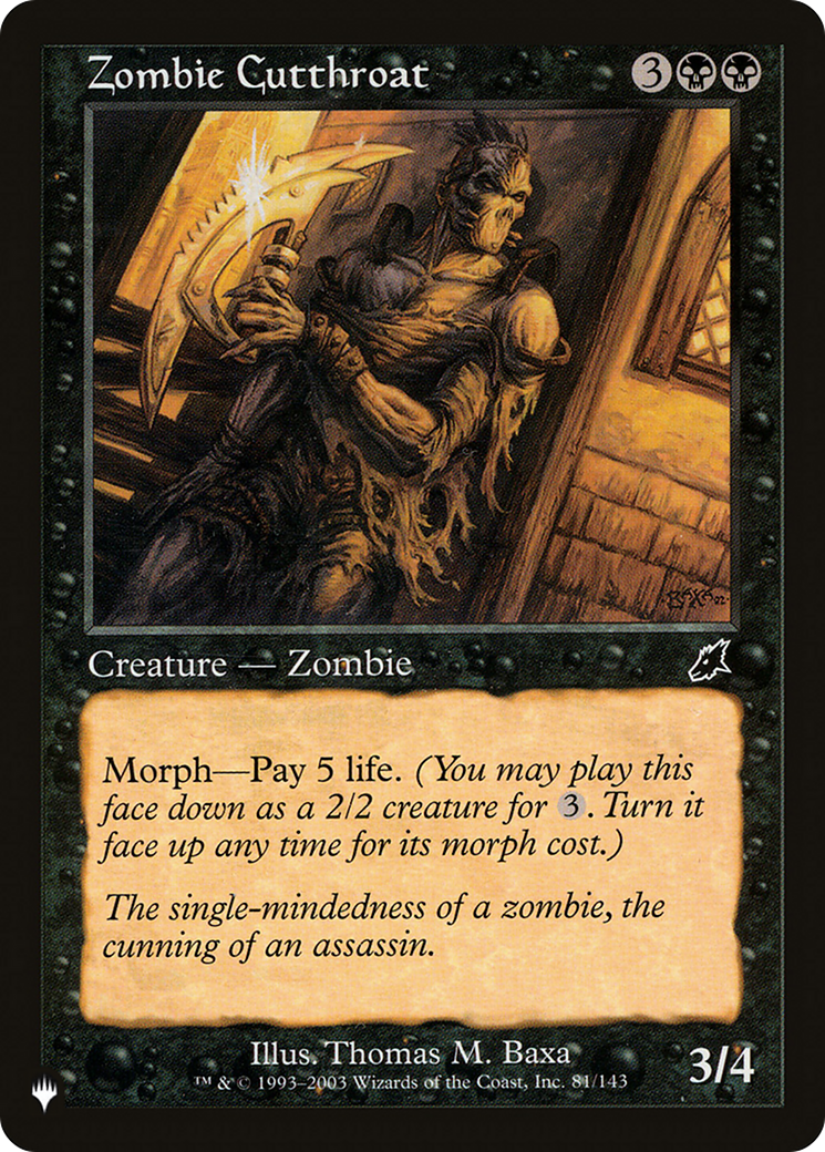 Zombie Cutthroat [The List Reprints] | The CG Realm