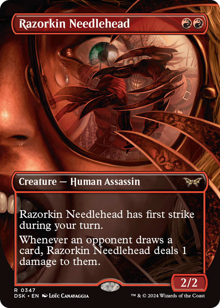 Razorkin Needlehead (Borderless) [Duskmourn: House of Horror] | The CG Realm