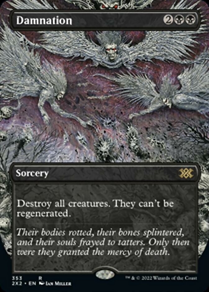 Damnation (Borderless Alternate Art) [Double Masters 2022] | The CG Realm