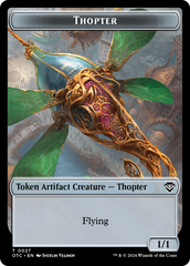 Thopter // Manifest Double-Sided Token [Outlaws of Thunder Junction Commander Tokens] | The CG Realm