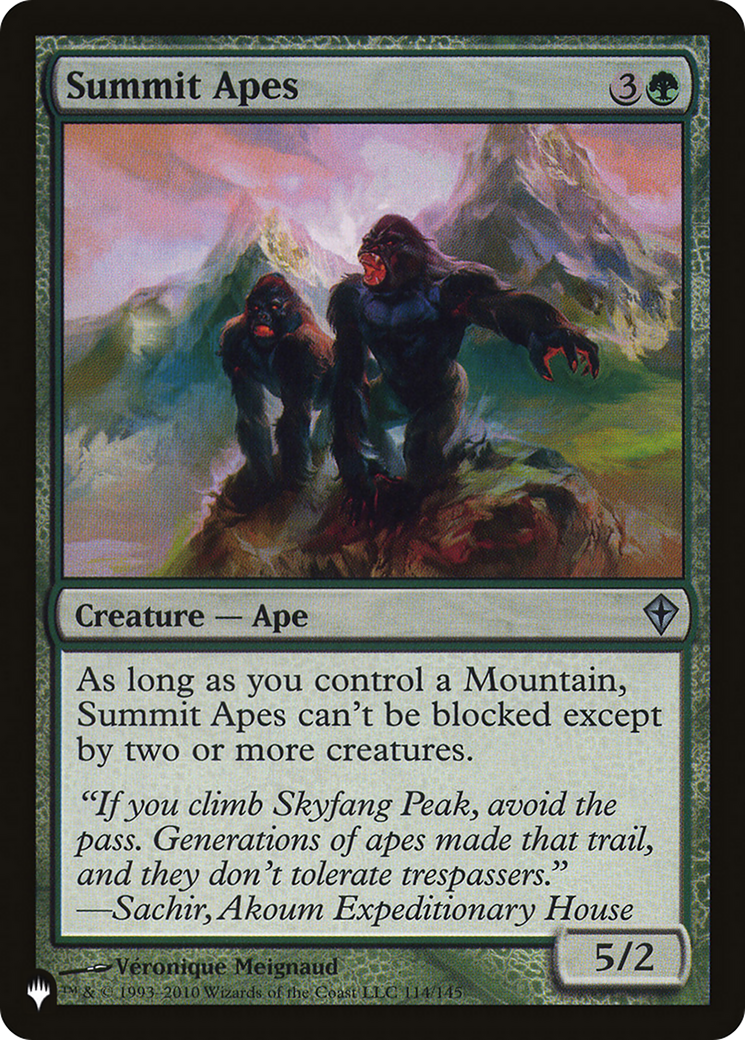 Summit Apes [The List Reprints] | The CG Realm