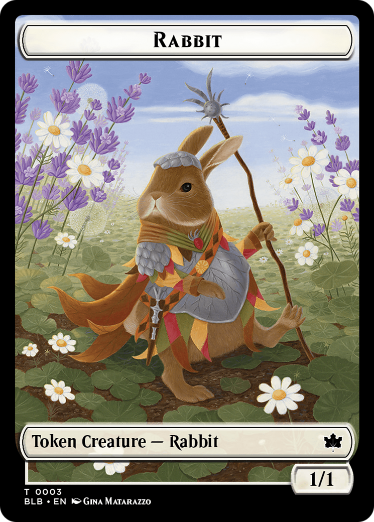 Rabbit // Rabbit Double-Sided Token [Bloomburrow Tokens] | The CG Realm