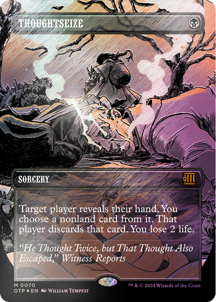 Thoughtseize (Textured Foil) [Outlaws of Thunder Junction: Breaking News] | The CG Realm