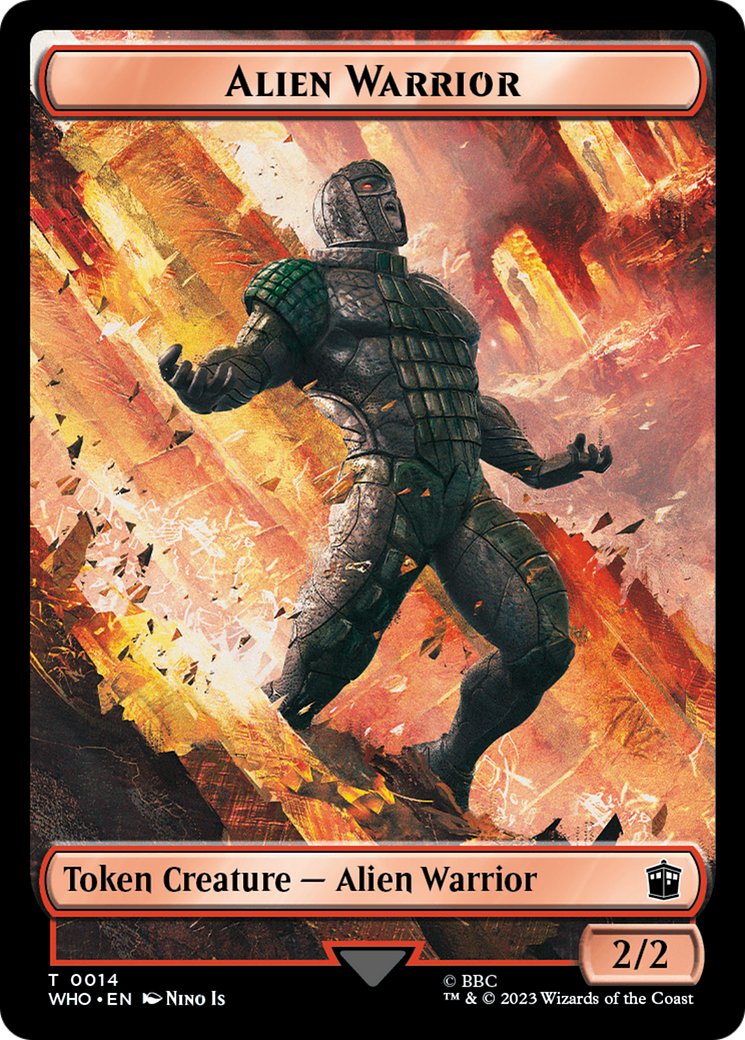 Alien Warrior // Food (0027) Double-Sided Token [Doctor Who Tokens] | The CG Realm