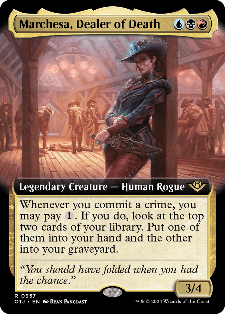 Marchesa, Dealer of Death (Extended Art) [Outlaws of Thunder Junction] | The CG Realm