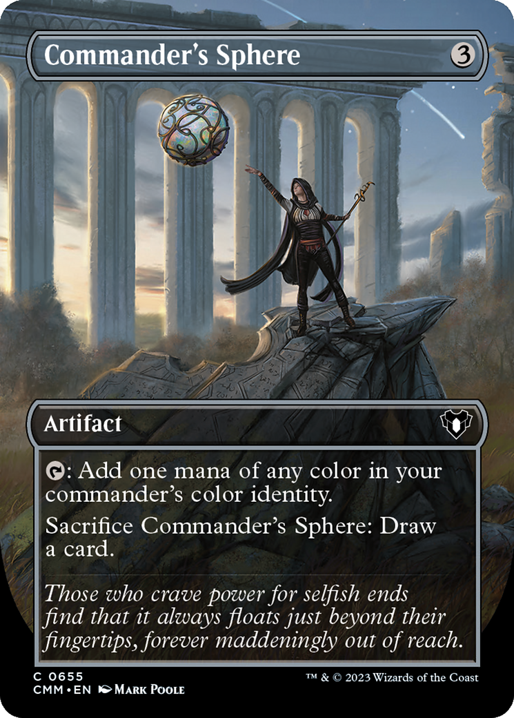 Commander's Sphere (Borderless Alternate Art) [Commander Masters] | The CG Realm