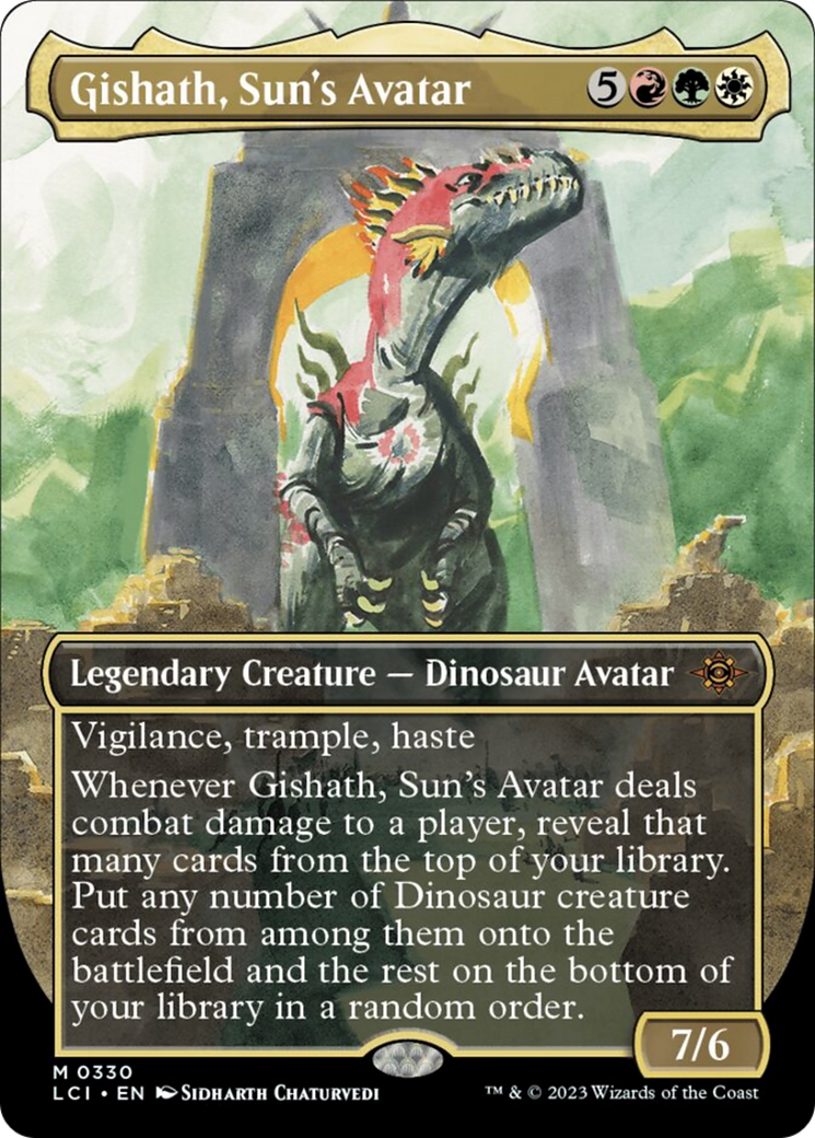 Gishath, Sun's Avatar (Borderless) [The Lost Caverns of Ixalan] | The CG Realm