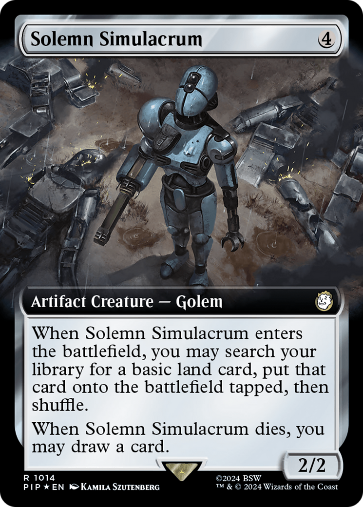 Solemn Simulacrum (Extended Art) (Surge Foil) [Fallout] | The CG Realm