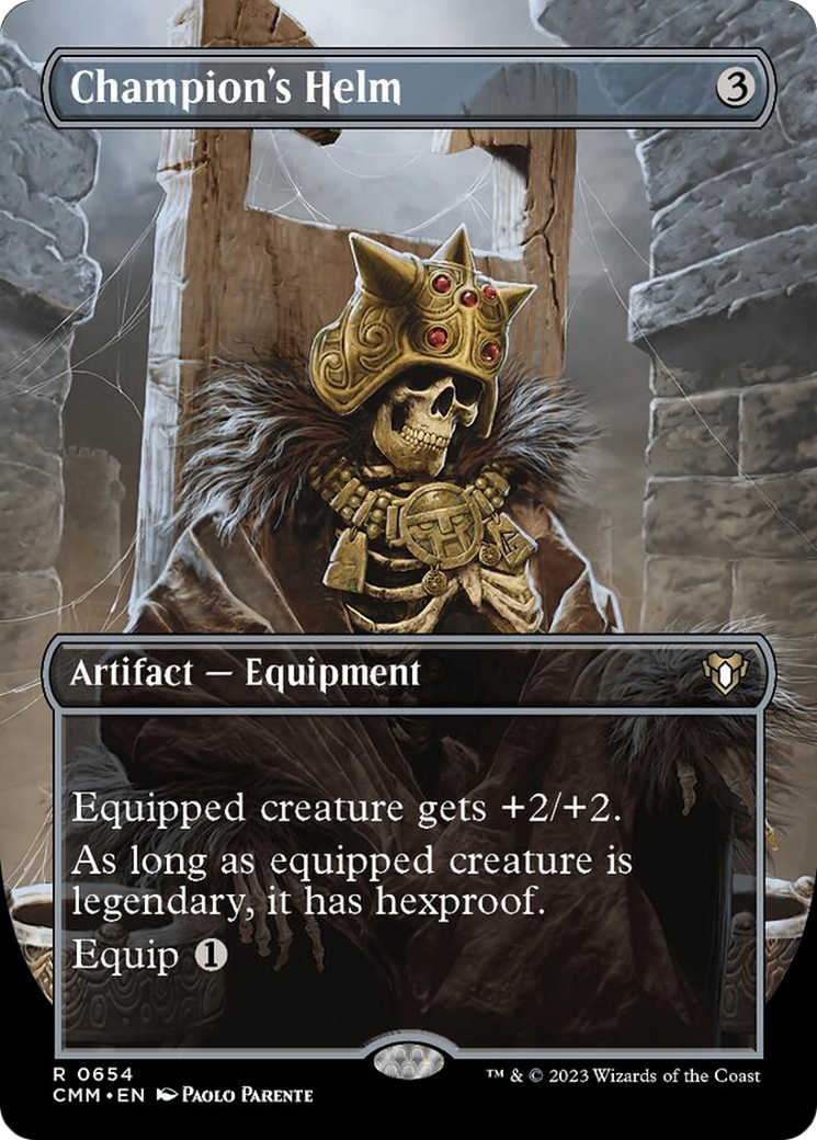 Champion's Helm (Borderless Alternate Art) [Commander Masters] | The CG Realm