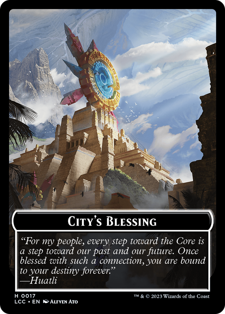 City's Blessing // Vampire (0004) Double-Sided Token [The Lost Caverns of Ixalan Commander Tokens] | The CG Realm