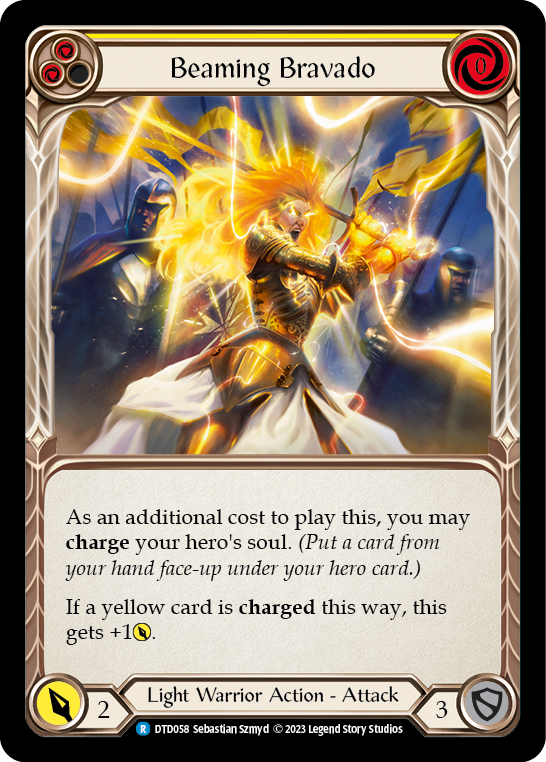 Beaming Bravado (Yellow) [DTD058] (Dusk Till Dawn)  Rainbow Foil | The CG Realm