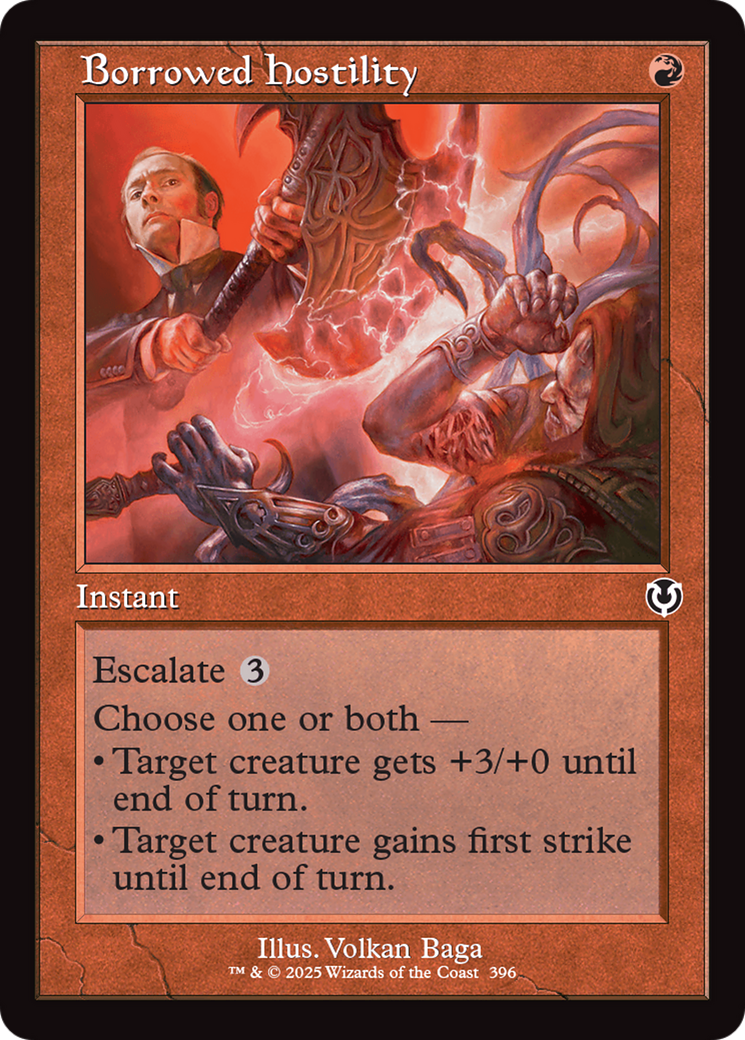 Borrowed Hostility (Retro Frame) [Innistrad Remastered] | The CG Realm