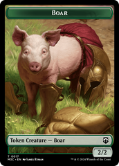 Boar (Ripple Foil) // Forest Dryad Double-Sided Token [Modern Horizons 3 Commander Tokens] | The CG Realm