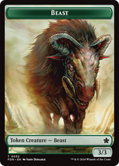 Dog // Beast (0032) Double-Sided Token [Foundations Tokens] | The CG Realm