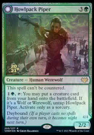 Howlpack Piper // Wildsong Howler [Innistrad: Crimson Vow Prerelease Promos] | The CG Realm