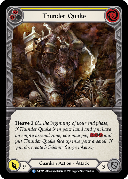 Thunder Quake (Yellow) [EVR025] (Everfest)  1st Edition Rainbow Foil | The CG Realm