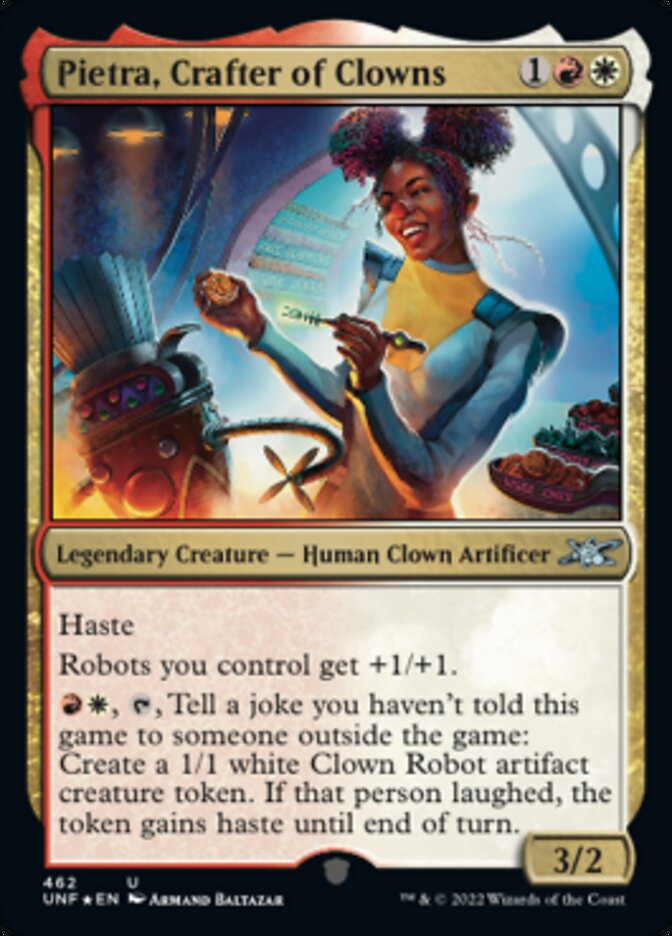 Pietra, Crafter of Clowns (Galaxy Foil) [Unfinity] | The CG Realm