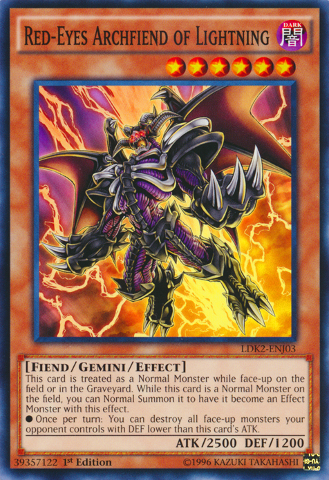 Red-Eyes Archfiend of Lightning [LDK2-ENJ03] Common | The CG Realm