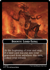 Bounty: Lord Fajjal // Bounty Rules Double-Sided Token [Outlaws of Thunder Junction Commander Tokens] | The CG Realm