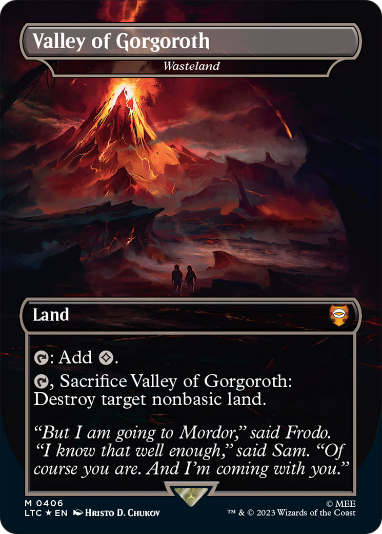 Valley of Gorgoroth - Wasteland (Surge Foil Realms and Relics) [The Lord of the Rings: Tales of Middle-Earth Commander] | The CG Realm