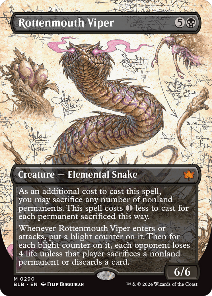 Rottenmouth Viper (Borderless) [Bloomburrow] | The CG Realm