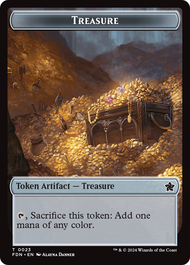 Goblin // Treasure Double-Sided Token [Foundations Tokens] | The CG Realm